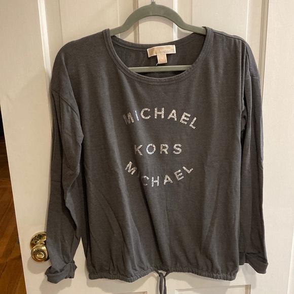 Michael Kors Small grey long sleeve top. EUC - Picture 1 of 3